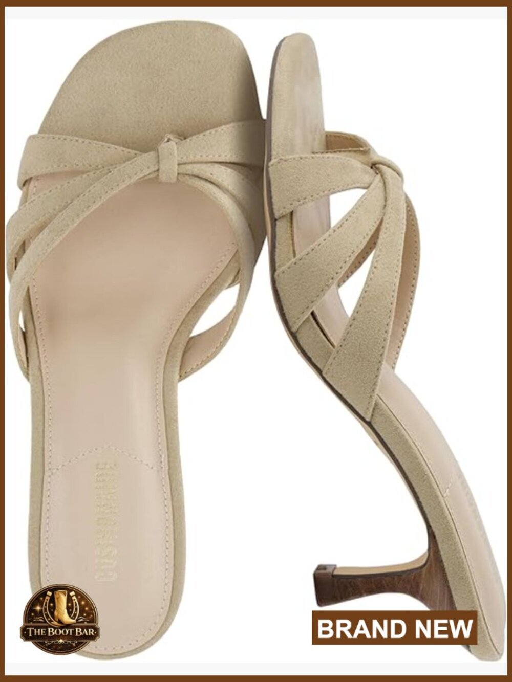 Womens Strappy Kitten Heel Sandals Dressy Open Toe Low Heels Comfort